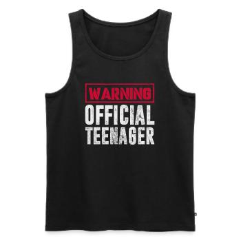 Adolescent - Débardeur bio Premium Homme - noir - Devant - AI Model Male 178 light (178cm)