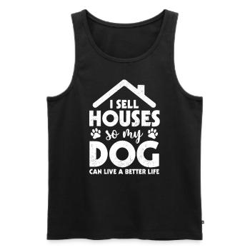 Realtor - Men's Premium Organic Tank Top - black - Front - AI Model Male 178 light (178cm)