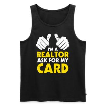 Realtor - Men's Premium Organic Tank Top - black - Front - AI Model Male 178 light (178cm)