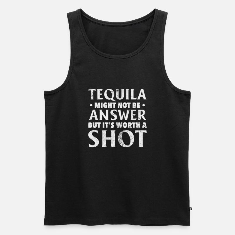 Tequila - Männer Premium Bio Tank Top - Schwarz