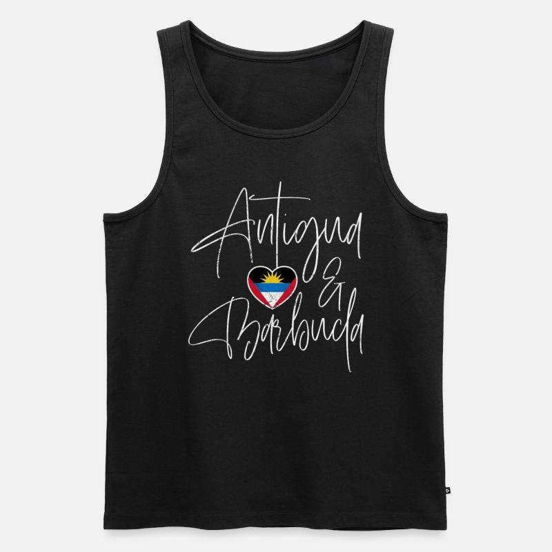 Antigua - Männer Premium Bio Tank Top - Schwarz