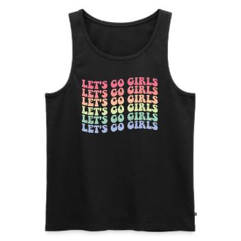 Junggesellin - Männer Premium Bio Tank Top - Schwarz - Vorne - AI Model Male 178 light (178cm)