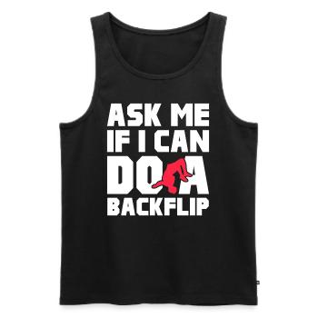 Backflip Salto Akrobatik Parkour Turnen Geschenk - Männer Premium Bio Tank Top - Schwarz - Vorne - AI Model Male 178 light (178cm)
