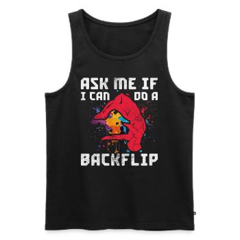 Backflip - Männer Premium Bio Tank Top - Schwarz - Vorne - AI Model Male 178 light (178cm)