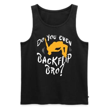 Backflip Salto Akrobatik Parkour Turnen Geschenk - Männer Premium Bio Tank Top - Schwarz - Vorne - AI Model Male 178 light (178cm)