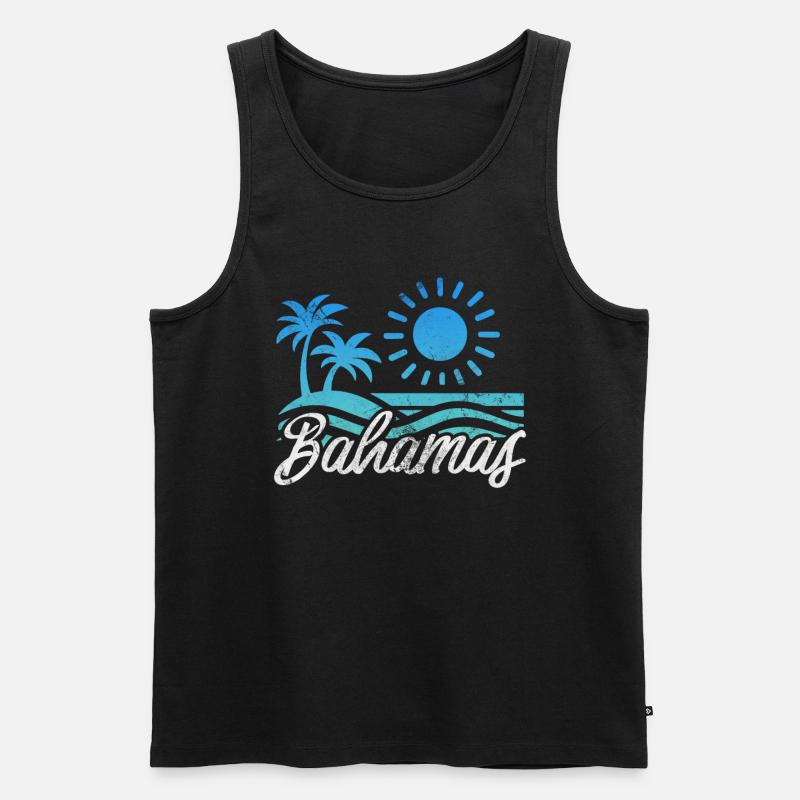 Bahamas - Männer Premium Bio Tank Top - Schwarz