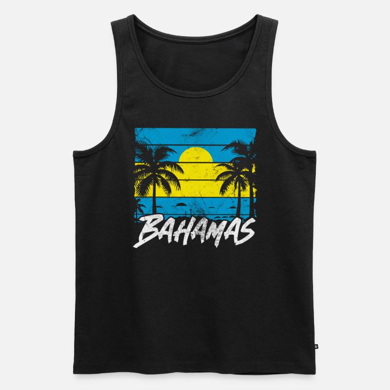 Bahamas - Männer Premium Bio Tank Top - Schwarz