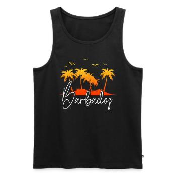 Barbados Karibik Bajan Urlaub Geschenk - Männer Premium Bio Tank Top - Schwarz - Vorne - AI Model Male 178 light (178cm)