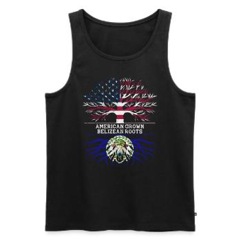 Belize - Männer Premium Bio Tank Top - Schwarz - Vorne - AI Model Male 178 light (178cm)