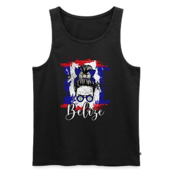 Belize - Männer Premium Bio Tank Top - Schwarz - Vorne - AI Model Male 178 light (178cm)