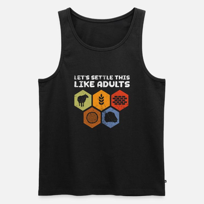 Brettspiel - Männer Premium Bio Tank Top - Schwarz