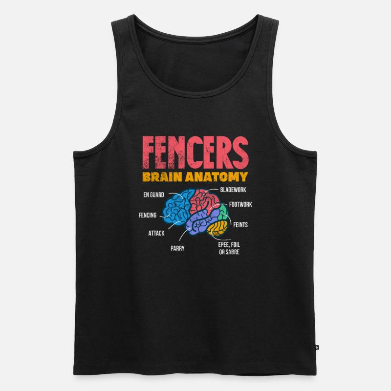 Fechten - Männer Premium Bio Tank Top - Schwarz