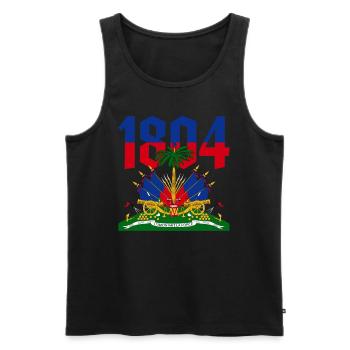 Haiti Haitian Caribbean Holidays - Men's Premium Organic Tank Top - black - Front - Michal (187cm)