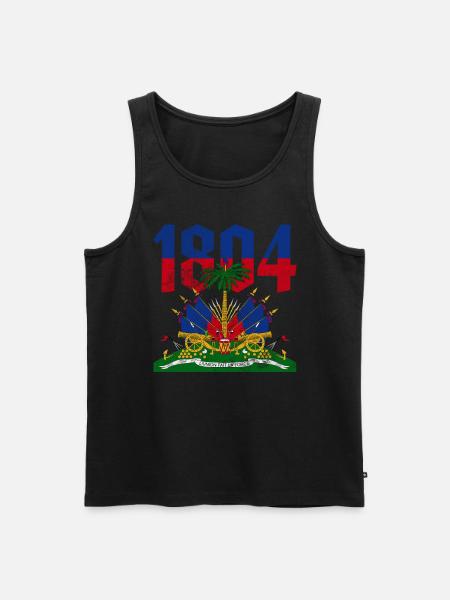 Haiti - Men's Premium Organic Tank Top - black