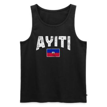 Haïti - Débardeur bio Premium Homme - noir - Devant - Michal (187cm)