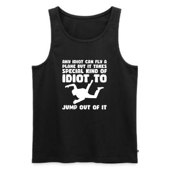 Skydive Skydiver Skydiving Parachute Gift - Men's Premium Organic Tank Top - black - Front - Michal (187cm)