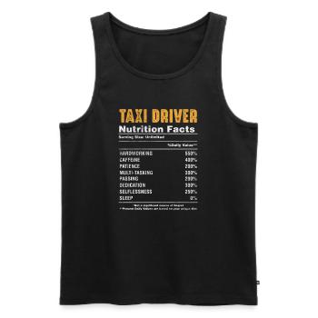 Taxi Chauffeur de taxi Profession Circulation Cadeau - Débardeur bio Premium Homme - noir - Devant - AI Model Male 178 light (178cm)
