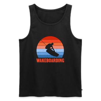 Wakeboard Wakeboarder Wakeboarding Gift - Men's Premium Organic Tank Top - black - Front - AI Model Male 178 light (178cm)