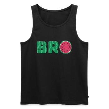 Watermelon Brother - Men's Premium Organic Tank Top - black - Front - Michal (187cm)