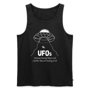 OVNI extraterrestre Galaxie extraterrestre Geschnek - Débardeur bio Premium Homme - noir - Devant - Michal (187cm)