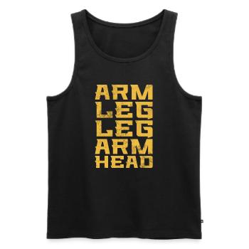 Muslim - Männer Premium Bio Tank Top - Schwarz - Vorne - AI Model Male 178 light (178cm)
