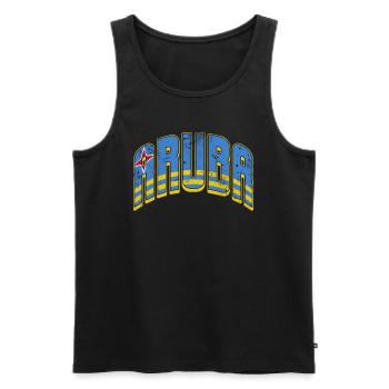 Aruba - Men's Premium Organic Tank Top - black - Front - AI Model Male 178 light (178cm)