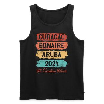 Aruba - Männer Premium Bio Tank Top - Schwarz - Vorne - AI Model Male 178 light (178cm)
