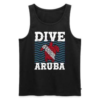 Aruba Karibik Sommer Meer Strand Geschenk - Männer Premium Bio Tank Top - Schwarz - Vorne - AI Model Male 178 light (178cm)