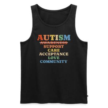 Autism Awareness Day Autistic Gift - Men's Premium Organic Tank Top - black - Front - Michal (187cm)