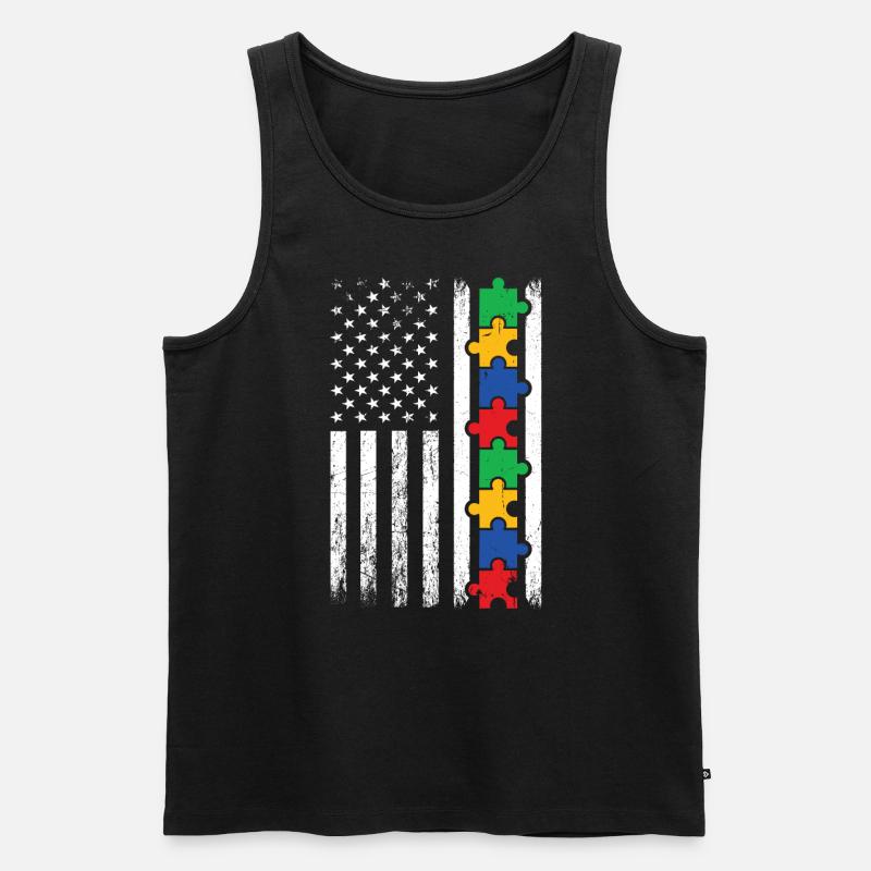 Autismus - Männer Premium Bio Tank Top - Schwarz