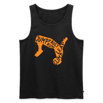 Backflip Salto Akrobatik Parkour Turnen Geschenk - Männer Premium Bio Tank Top - Schwarz - Vorne - AI Model Male 178 light (178cm)
