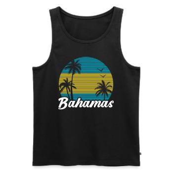 Bahamas Karibik Insel Atlantik Sommer Geschenk - Männer Premium Bio Tank Top - Schwarz - Vorne - AI Model Male 178 light (178cm)