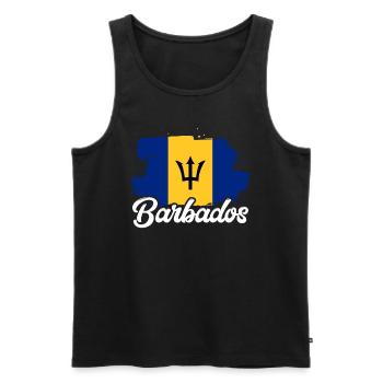 Barbade Caraïbes Bajan Holiday Gift - Débardeur bio Premium Homme - noir - Devant - AI Model Male 178 light (178cm)