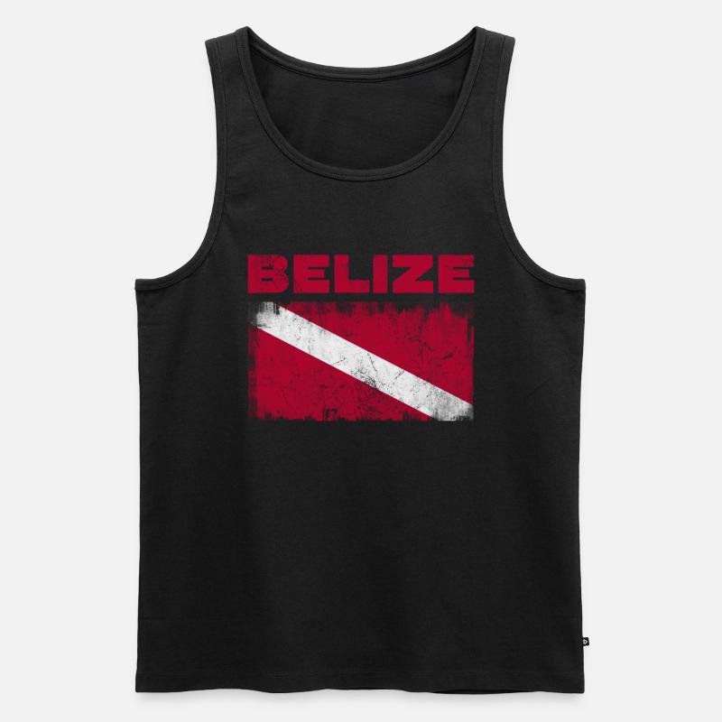 Belize - Männer Premium Bio Tank Top - Schwarz