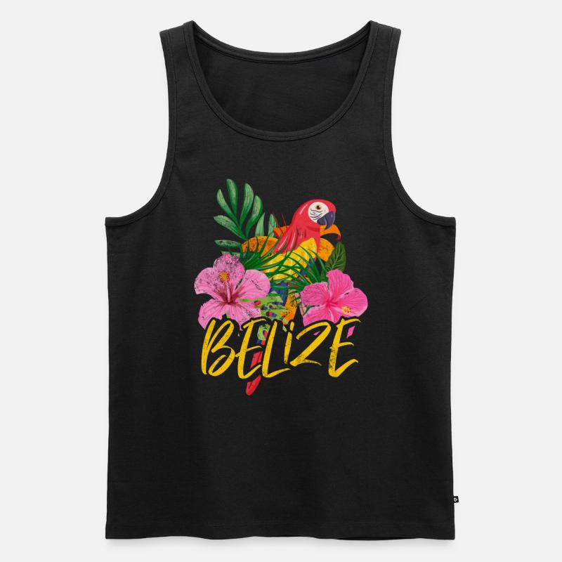 Belize - Männer Premium Bio Tank Top - Schwarz