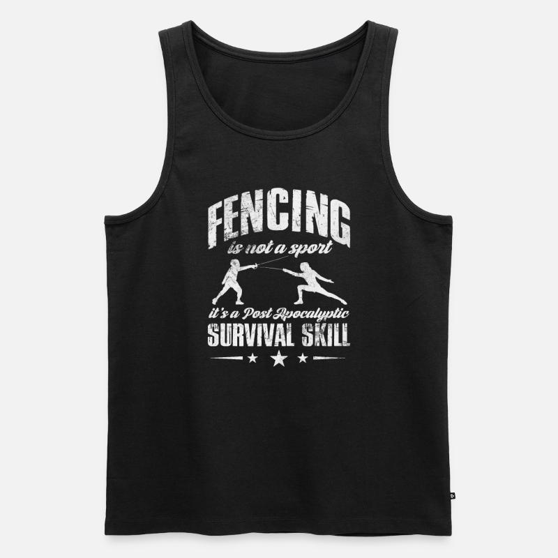 Fechten - Männer Premium Bio Tank Top - Schwarz
