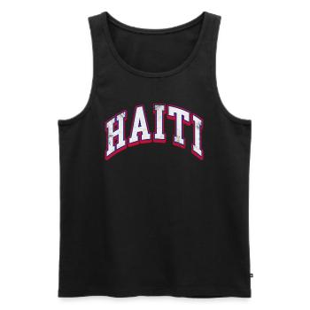 Haïti - Débardeur bio Premium Homme - noir - Devant - Michal (187cm)