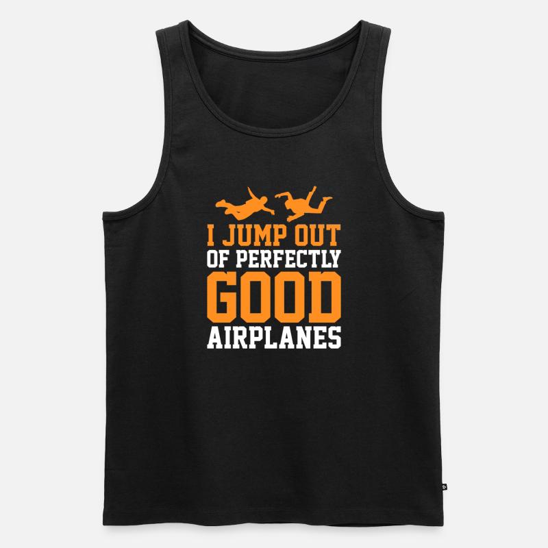 Skydive Skydiver Skydiving Fallschirm Geschenk - Männer Premium Bio Tank Top - Schwarz