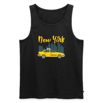 Taxi - Débardeur bio Premium Homme - noir - Devant - AI Model Male 178 light (178cm)