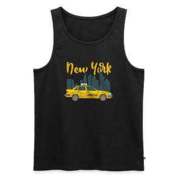 Taxi Chauffeur de taxi Profession Circulation Cadeau - Débardeur bio Premium Homme - noir - Devant - AI Model Male 178 light (178cm)