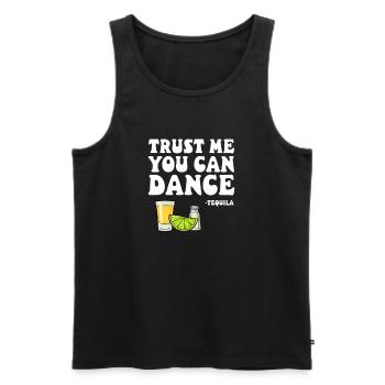 Tequila Sunrise Booze Party Mexico Gift - Men's Premium Organic Tank Top - black - Front - AI Model Male 178 light (178cm)