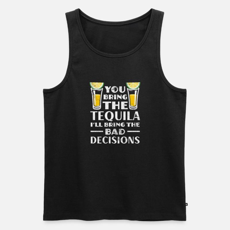 Tequila - Männer Premium Bio Tank Top - Schwarz