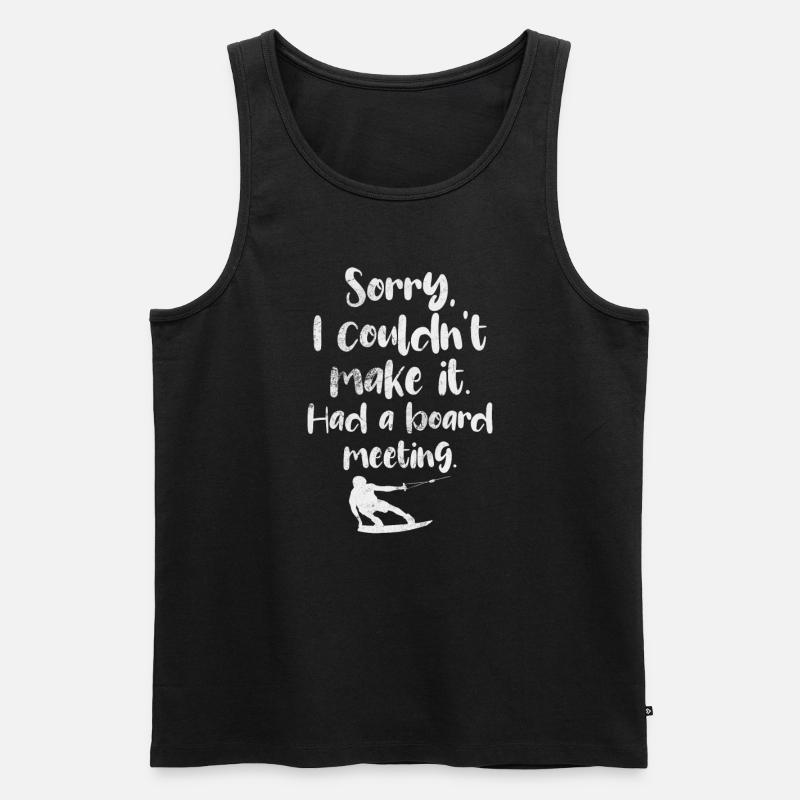 Wakeboard - Männer Premium Bio Tank Top - Schwarz
