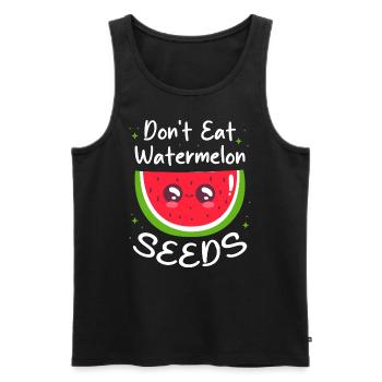 Melon pastèque Fruit d’été Cadeau végétalien - Débardeur bio Premium Homme - noir - Devant - AI Model Male 178 light (178cm)