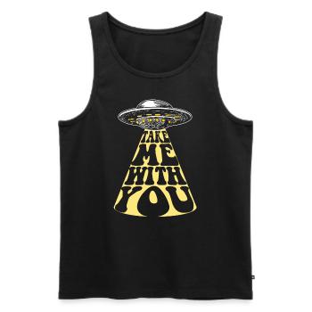 OVNI extraterrestre Galaxie extraterrestre Geschnek - Débardeur bio Premium Homme - noir - Devant - Michal (187cm)