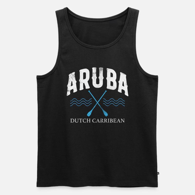 Aruba - Männer Premium Bio Tank Top - Schwarz