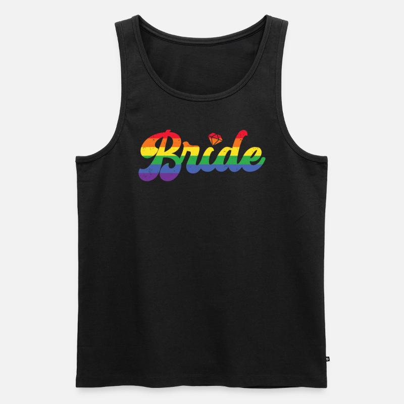 Junggesellin - Männer Premium Bio Tank Top - Schwarz