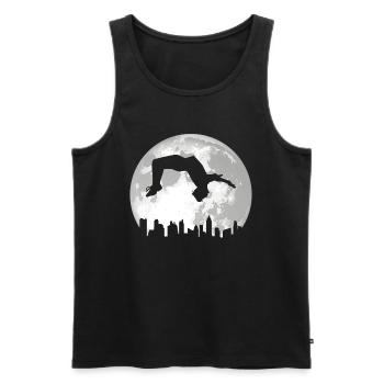 Backflip Salto Akrobatik Parkour Turnen Geschenk - Männer Premium Bio Tank Top - Schwarz - Vorne - AI Model Male 178 light (178cm)