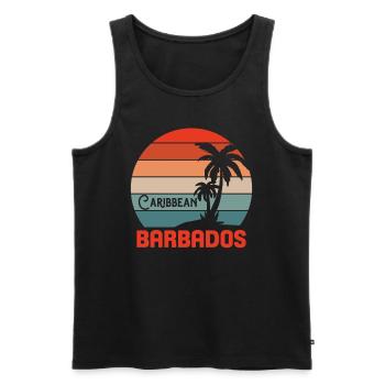 Barbados Karibik Bajan Urlaub Geschenk - Männer Premium Bio Tank Top - Schwarz - Vorne - AI Model Male 178 light (178cm)