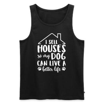 Realtor - Men's Premium Organic Tank Top - black - Front - AI Model Male 178 light (178cm)